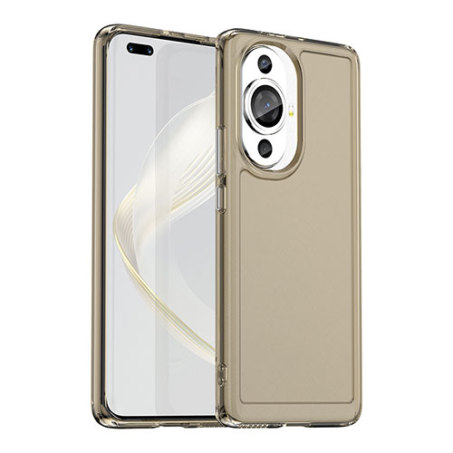 Silicone Transparent Frame Case Cover J02S for Huawei Nova 11 Ultra Gray