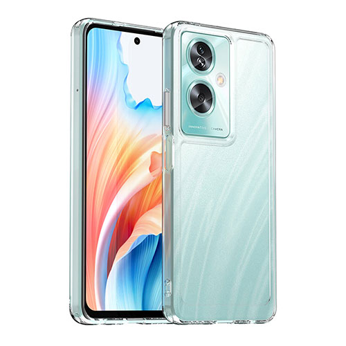 Silicone Transparent Frame Case Cover J02S for Oppo A79 5G Clear