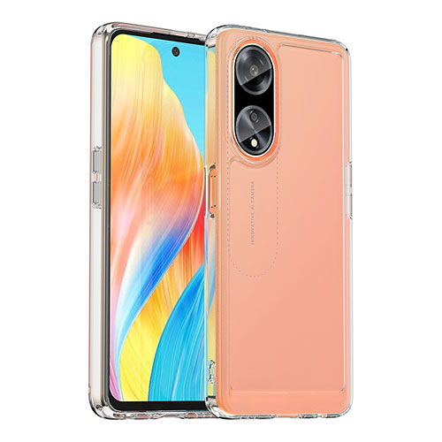 Silicone Transparent Frame Case Cover J02S for Oppo A98 5G Clear