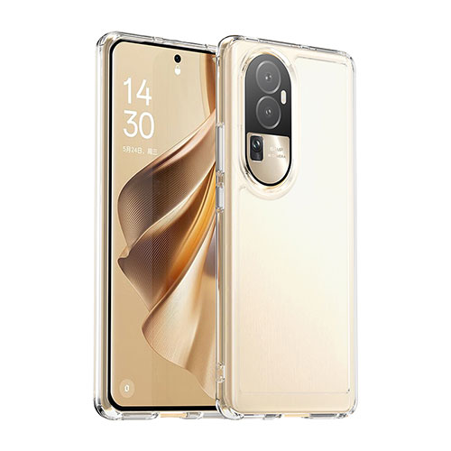 Silicone Transparent Frame Case Cover J02S for Oppo Reno10 Pro+ Plus 5G Clear