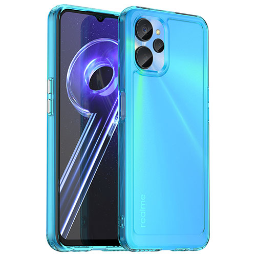 Silicone Transparent Frame Case Cover J02S for Realme 10 5G Blue