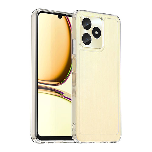 Silicone Transparent Frame Case Cover J02S for Realme C51 Clear