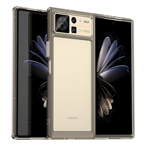 Silicone Transparent Frame Case Cover J02S for Xiaomi Mix Fold 2 5G Dark Gray