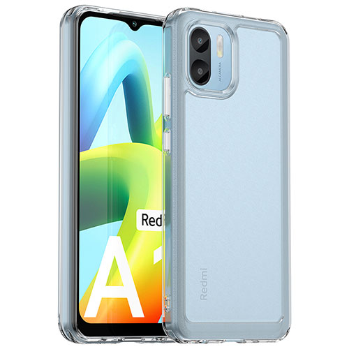 Silicone Transparent Frame Case Cover J02S for Xiaomi Poco C51 Clear