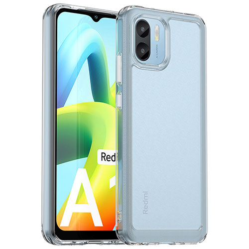 Silicone Transparent Frame Case Cover J02S for Xiaomi Redmi A2 Clear