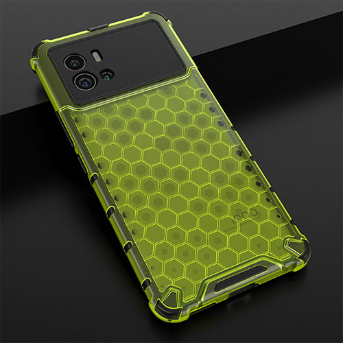 Silicone Transparent Frame Case Cover M05 for Vivo iQOO 9 5G Green