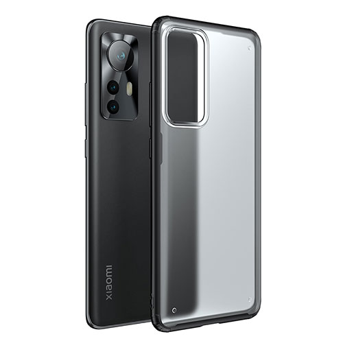 Silicone Transparent Frame Case Cover M05 for Xiaomi Mi 12 Pro 5G Black