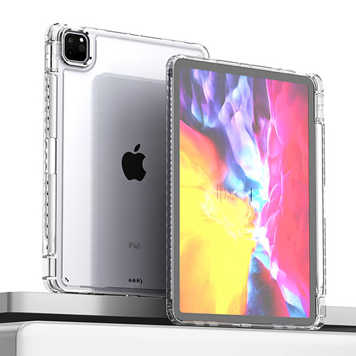 Silicone Transparent Frame Case Cover P01 for Apple iPad Pro 11 (2022) Clear