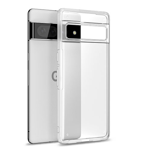 Silicone Transparent Frame Case Cover WL1 for Google Pixel 7 Pro 5G Clear