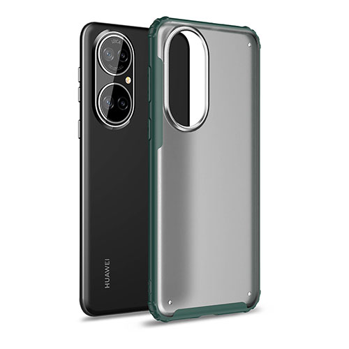 Silicone Transparent Frame Case Cover WL1 for Huawei P50 Pro Green