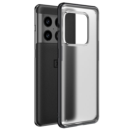 Silicone Transparent Frame Case Cover WL1 for OnePlus 10 Pro 5G Black