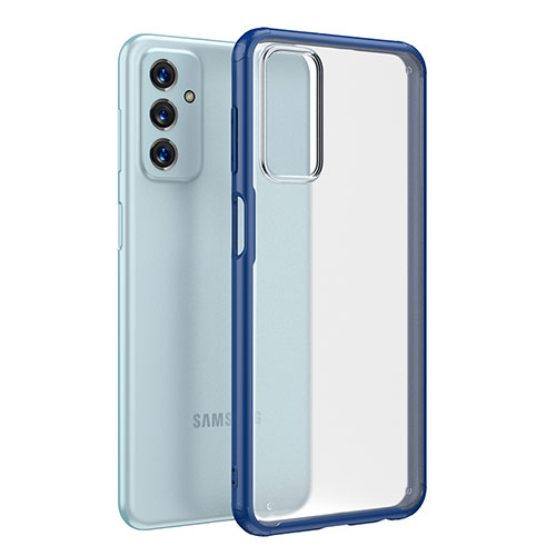 Silicone Transparent Frame Case Cover WL1 for Samsung Galaxy F23 5G Blue