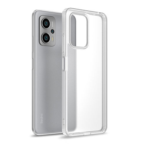 Silicone Transparent Frame Case Cover WL1 for Xiaomi Redmi K50i 5G Clear