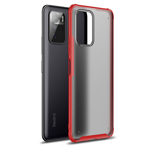 Silicone Transparent Frame Case Cover WL1 for Xiaomi Redmi Note 10 Pro 5G Red