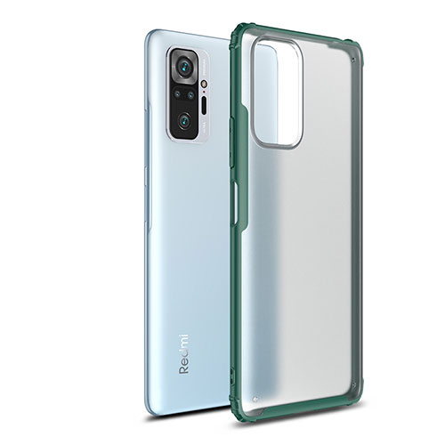 Silicone Transparent Frame Case Cover WL1 for Xiaomi Redmi Note 10 Pro Max Green