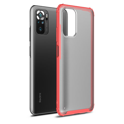 Silicone Transparent Frame Case Cover WL1 for Xiaomi Redmi Note 10S 4G Red