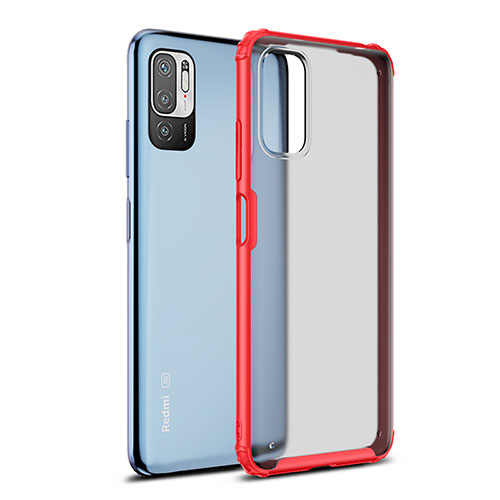 Silicone Transparent Frame Case Cover WL1 for Xiaomi Redmi Note 10T 5G Red