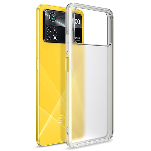 Silicone Transparent Frame Case Cover WL1 for Xiaomi Redmi Note 11E Pro 5G Clear