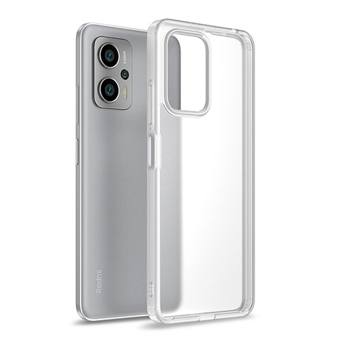 Silicone Transparent Frame Case Cover WL1 for Xiaomi Redmi Note 11T Pro+ Plus 5G Clear