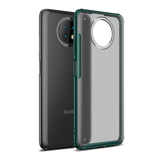 Silicone Transparent Frame Case Cover WL1 for Xiaomi Redmi Note 9 5G Green