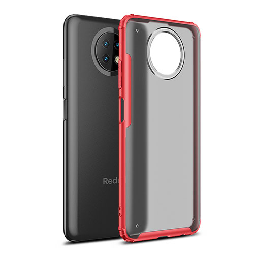 Silicone Transparent Frame Case Cover WL1 for Xiaomi Redmi Note 9 5G Red