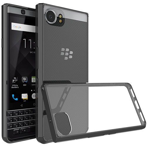 Silicone Transparent Frame Case for Blackberry KEYone Black