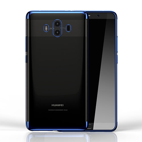 Silicone Transparent Frame Case for Huawei Mate 10 Blue