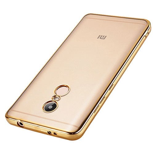 Silicone Transparent Frame Case for Xiaomi Redmi Note 4 Standard Edition Gold