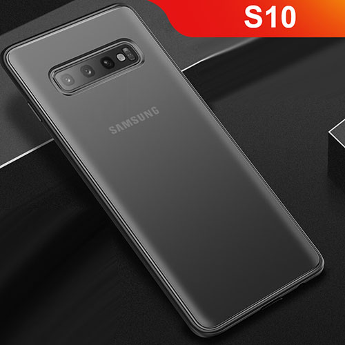 Silicone Transparent Matte Finish Frame Case for Samsung Galaxy S10 5G Black