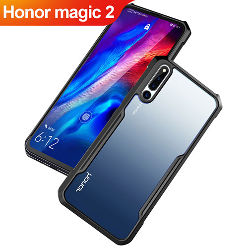 Silicone Transparent Mirror Frame Case Cover for Huawei Honor Magic 2 Black