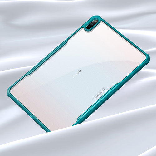 Silicone Transparent Mirror Frame Case Cover for Huawei MatePad Cyan