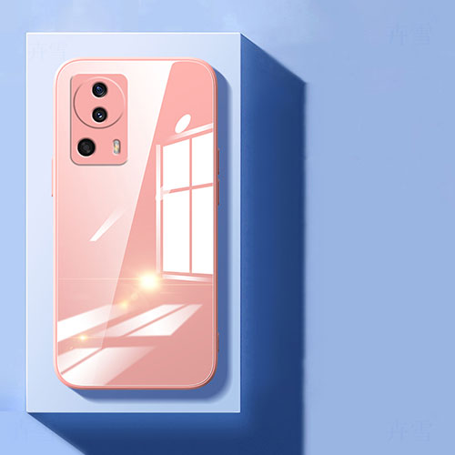 Silicone Transparent Mirror Frame Case Cover for Xiaomi Mi 13 Lite 5G Rose Gold
