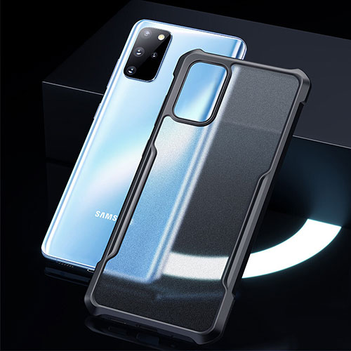 Silicone Transparent Mirror Frame Case Cover H01 for Samsung Galaxy S20 Plus Black