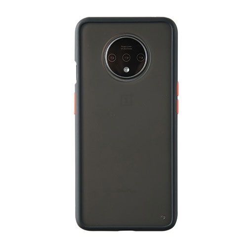 Silicone Transparent Mirror Frame Case Cover H03 for OnePlus 7T Black