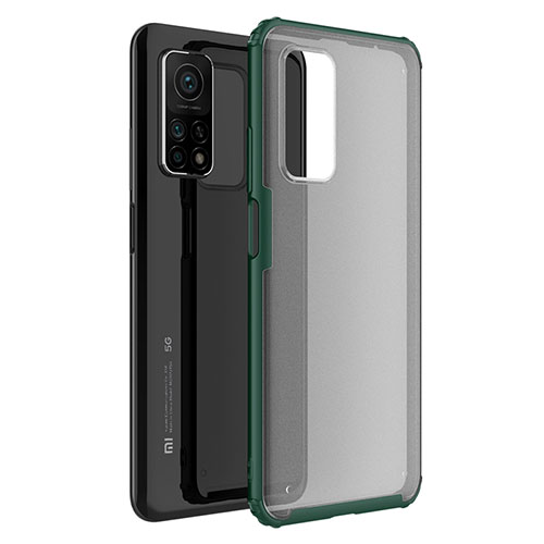 Silicone Transparent Mirror Frame Case Cover M01 for Xiaomi Redmi K30S 5G Green