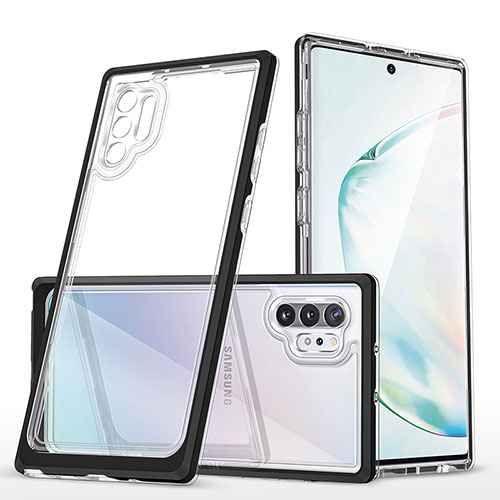 Silicone Transparent Mirror Frame Case Cover MQ1 for Samsung Galaxy Note 10 Plus 5G Black