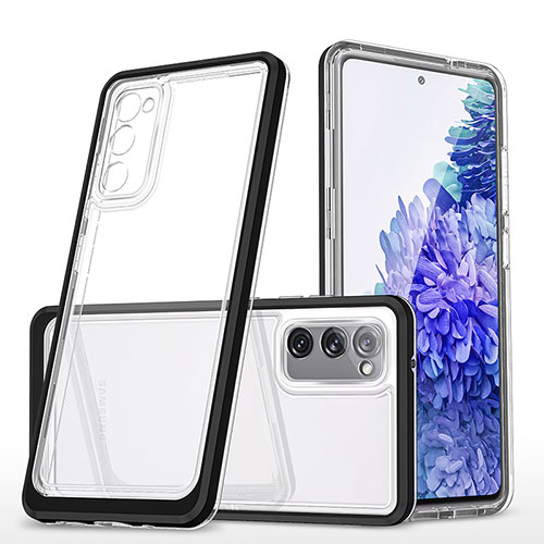 Silicone Transparent Mirror Frame Case Cover MQ1 for Samsung Galaxy S20 FE 4G Black