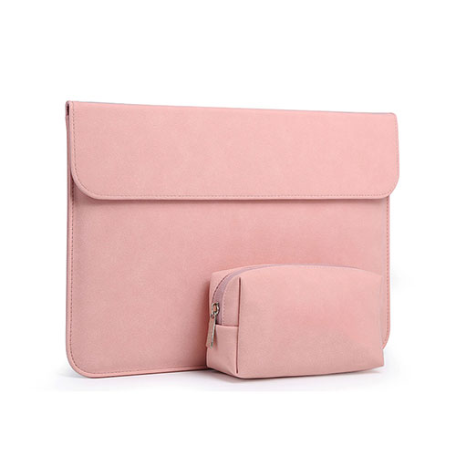 Sleeve Velvet Bag Case Pocket S03 for Huawei Matebook D15 (2020) 15.6 Pink