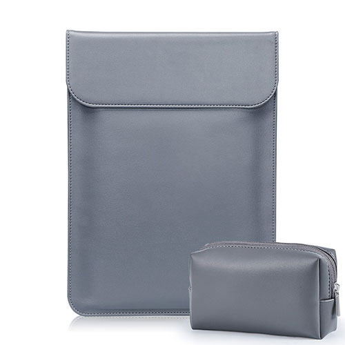 Sleeve Velvet Bag Leather Case Pocket L02 for Samsung Galaxy Book Flex 13.3 NP930QCG Gray