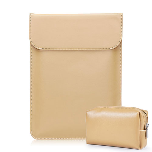 Sleeve Velvet Bag Leather Case Pocket L02 for Samsung Galaxy Book Flex 15.6 NP950QCG Gold