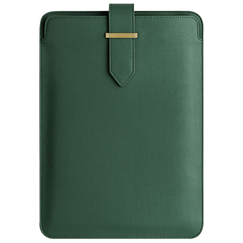 Sleeve Velvet Bag Leather Case Pocket L04 for Apple MacBook Pro 13 inch (2020) Green