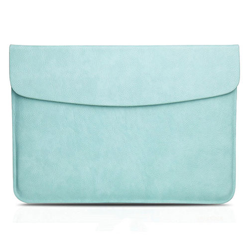 Sleeve Velvet Bag Leather Case Pocket L06 for Apple MacBook Air 13.3 inch (2018) Cyan