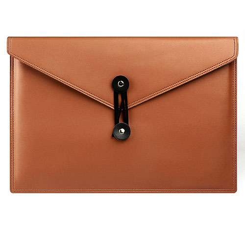 Sleeve Velvet Bag Leather Case Pocket L08 for Apple MacBook Pro 13 inch Retina Brown