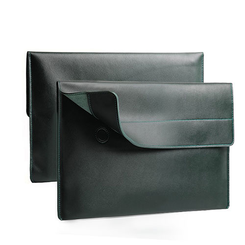 Sleeve Velvet Bag Leather Case Pocket L11 for Apple MacBook Air 11 inch Green