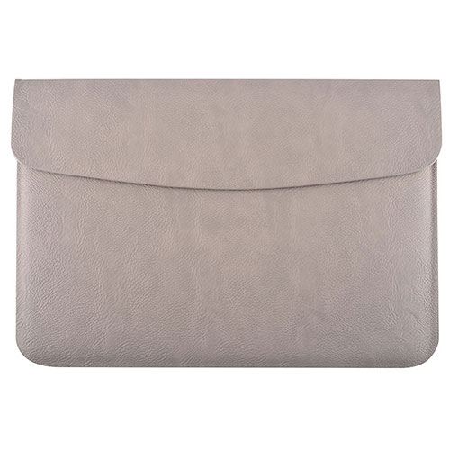 Sleeve Velvet Bag Leather Case Pocket L15 for Apple MacBook 12 inch Gray