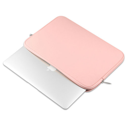 Sleeve Velvet Bag Leather Case Pocket L16 for Apple MacBook Air 11 inch Pink