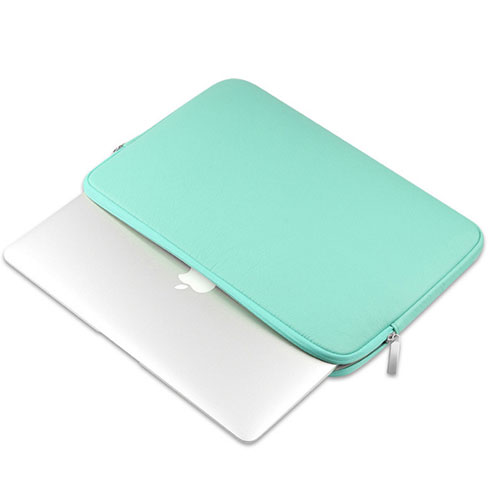 Sleeve Velvet Bag Leather Case Pocket L16 for Apple MacBook Pro 15 inch Green