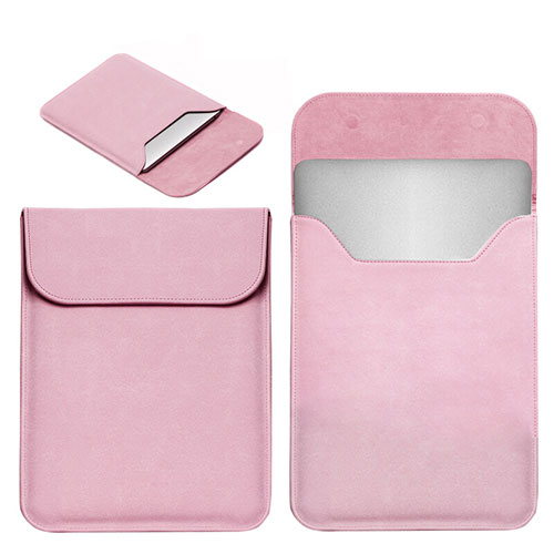 Sleeve Velvet Bag Leather Case Pocket L19 for Apple MacBook 12 inch Pink