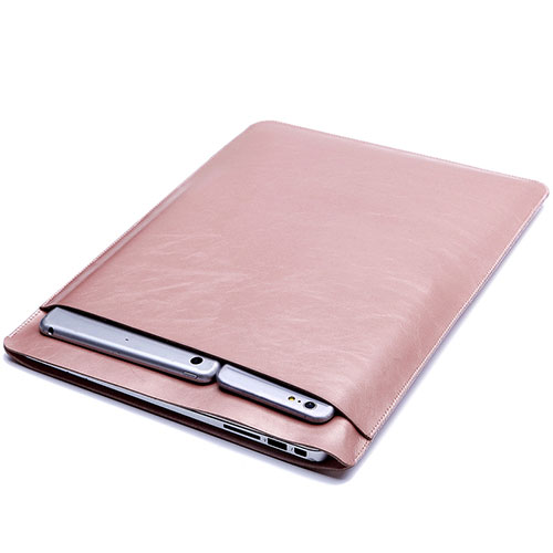 Sleeve Velvet Bag Leather Case Pocket L20 for Apple MacBook Air 13.3 inch (2018) Rose Gold