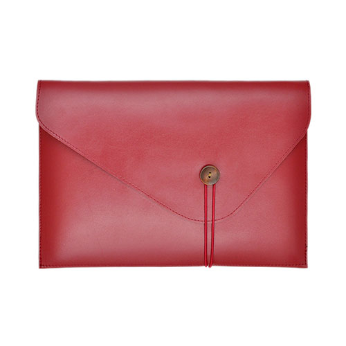 Sleeve Velvet Bag Leather Case Pocket L22 for Apple MacBook Pro 13 inch (2020) Red